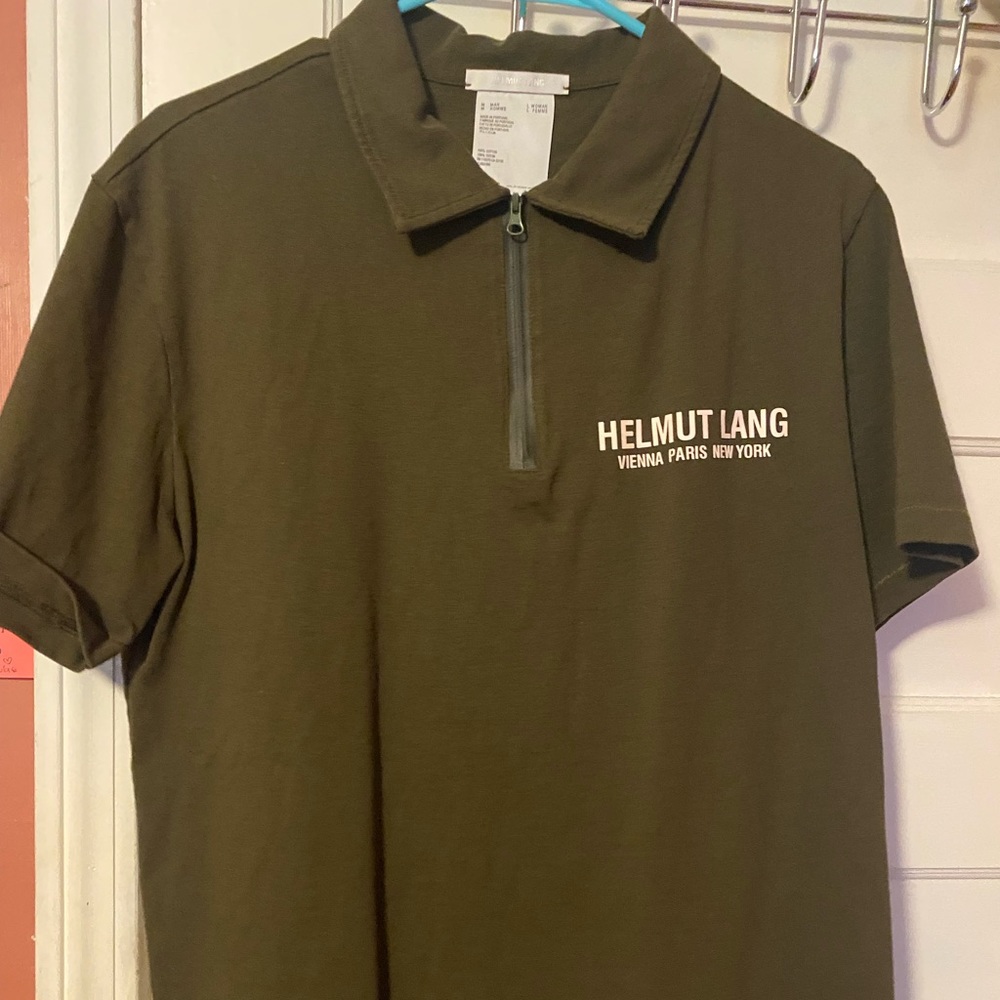 Helmut Lang Zipped Polo Shirt Sz M